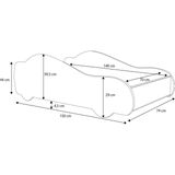 Autobed - Batmobiel Thema - 140x70cm - met Matras