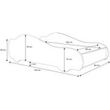 Autobed - batmobiel thema - 160x80cm - met matras