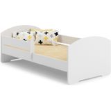 Kinderbed - 160x80 cm - Gemaakt van Hoogwaardig Meubelplaat - Inclusief Matras