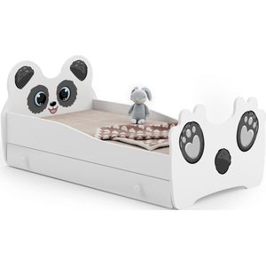 Kinderbed - panda thema - 140x70cm - met lade & matras