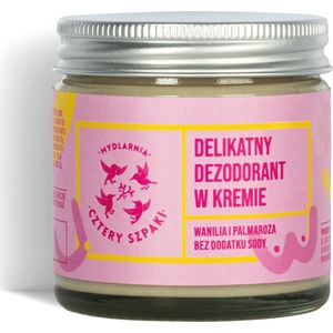 Cztery Szpaki Milde Crème Deodorant, Vanille en Palmarosa - 60 ml