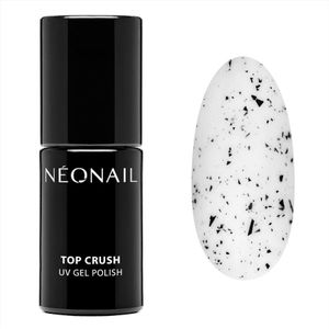 NEONAIL Nagellak UV Top Coat TOP CRUSH 7,2 ml matte lack mit schwarzen Partikeln