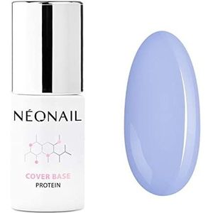 NEONAIL Nagellak, semi-permanent, basislak, 7,2 ml, uv-gel, semi-permanent, cover, base proteïne, pastelblauw, basislak, gel, uv-gel, nail art