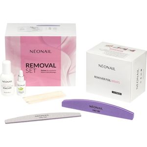 NEONAIL - Removal Set - Nagelvijl - Aceton - Foil Nail Wraps - Houten Manicuresticks - Nagelriemolie
