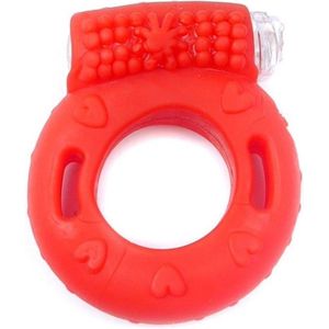 Penis Ring - CockRing - Met Vibratie - Red