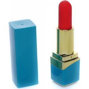 Lippenstift vibrator - Blauw- USB Oplaadbaar - Travel size