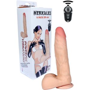 Bossoftoys - Herkules - grote realistische Vibrator - 8 inch - 20 cm - remote control - cyberskin - net echte huid - 21-0024