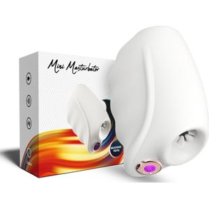 Bossoftoys - 52-00020-1 - Masturbator Wit - Trillende masturbator met textuur - Zuignap - 10 vibratiestanden - Beter krijg je het niet!