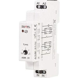 Zamel ASM-01/U Trappenhuislichtautomaat DIN-rails 12 V, 24 V, 230 V
