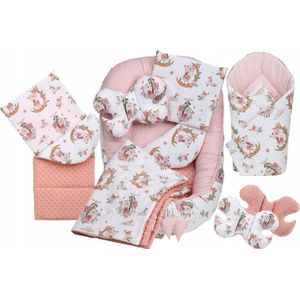 Babynestje set pasgeborenen - knuffelnest baby nestje bed set 7-delig - baby cocon Dromer konijntje- ÖKO-TEX normen