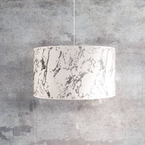 Duolla Hanglamp Marble, wit gemarmerd