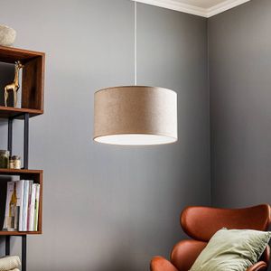 Duolla Hanglamp Bristol, weefpatroon, beige