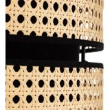 Duolla - Hanglamp aan een koord DUO 1xE27/15W/230V diameter 40 cm rotan/zwart
