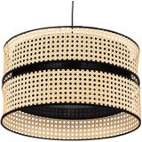 Duolla - Hanglamp aan een koord DUO 1xE27/15W/230V rotan/zwart