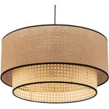 Duolla - Hanglamp aan een koord BOHO 1xE27/15W/230V beige/rotan