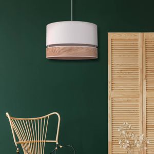 Euluna Levo hanglamp, Ø 40 cm, essen/ecru