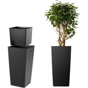 Onbreekbare Bloempotset - 3 stuks - Crème-wit - Kunststof - 14 cm
