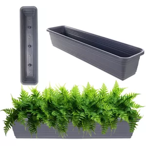 Winter Shore Wit Gespikkelde Planten Potten (3 Pak) - Duurzame Bloempoten met Drainage Gaten & Drup Trays - Decoratieve Binnen en Buiten Potten voor Planten - Moderne Plastic Bloempotten 25, 23, 20