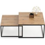 Industriële salontafel set - Loft stijl - bruin