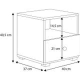 Nachtkastje Emi - hout - 40,5x37x40 cm