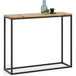 Sidetable - industrieel - 30x100x80 cm - zwart bruin