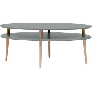 Hoge salontafel Ovo - Donkergrijs Betongrijs - FSC gecertificeerd - 45x110x70cm