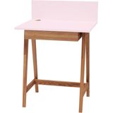 Luka Roze Bureau | 65cm breed | Eiken poten | Lade & FSC gecertificeerd