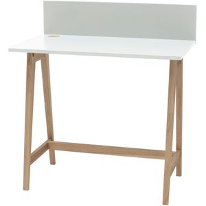 Luka Bureau - Wit, Essenhout Poten, 85x50x75 cm