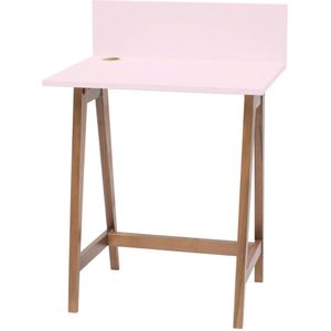 Bureau Luka in roze | Breedte 65 cm | Eiken poten