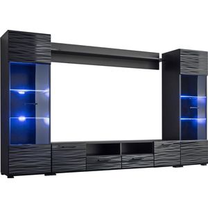 Modica- TV Meubel - Led RGB - Zwart - 260 cm
