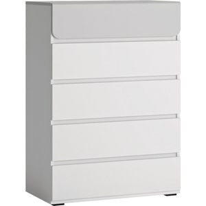 Dressoir - Dressoir - Albi - 72 cm - Lade -Alpine wit - Grijze eikel