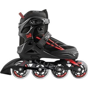 Movino Cruze B2 Inline skates voor meisjes en jongens, rolschaatsen, verstelbaar 22-24 cm (M (34-37), rood)