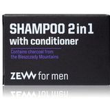 ZEW - Shampoo 2in1 met Conditioner - 85 ml - Houtskool - Voor Mannen