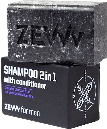 ZEW - Shampoo 2in1 met Conditioner - 85 ml - Houtskool - Voor Mannen