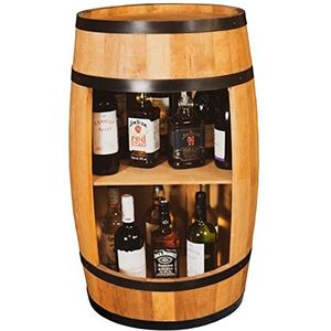 Houten vat huisbar - wijnkast in retrostijl - wijnvat bar - wijnrek hout - houten bar 80 cm hoog - elegante meubels, woonkamerdecoratie - bartafel en flessenstandaard (eiken)