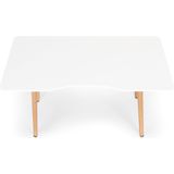 Bureautafel - laptop tafel - 120x60x74 cm - wit, dennenhout
