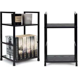 Modern Home industriële loft stijl boekenkast met 2 planken - 48,5 x 29 x 23,5 cm - Bruin