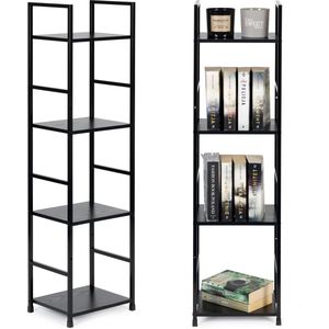 Modern Home industriële loft stijl boekenkast met 4 planken - 113 x 29 x 23,5 cm -  Bruin