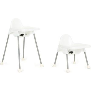 Kinderstoel - voedingsstoel - 93x71x70cm - hoog-laag - wit