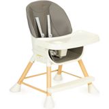 Kinderstoel - voedingsstoel - 95x72x70cm - hoog-laag - grijs