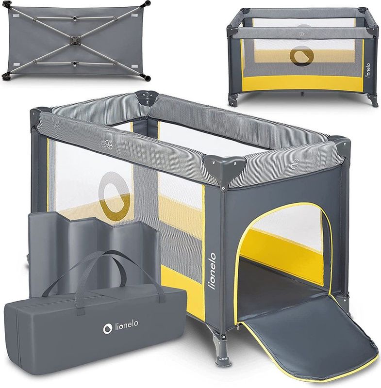 Lionelo Stefi - Meegroeibed - Campingbedje - 125x65cm - tot 15kg - Co-sleeper - Transporttas