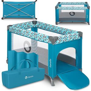 Lionelo Stefi - Meegroeibed - Campingbedje - 125x65cm - tot 15kg - Co-sleeper - Transporttas