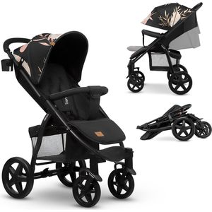 LIONELO ANNET Kinderwagen - Lichtgewicht, met één hand opvouwbaar, verstelbare rug/voetsteun tot ligstand, grote wielen, XXL luifel, voetenzak klamboe, tot 22 kg, veilig comfortabel Kinder Buggy Baby