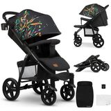 Lionelo - Annet Plus - Kinderwagen - Zwart - Verstelbaar & Inklapbaar - Inclusief Accessoires