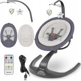 Lionelo Rina - Babyschommel - 2 in 1 - 360° Draaibare zitje - 2-traps aanpassing - Essential Grey