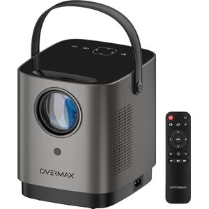 OVERMAX Multipic 3.6 Beamer, draagbare beamer tot 150’’, home cinema HD 720p, 3500 lumen, WiFi, touch control panel, beedverhouding: 16:9, 4:3, 2x stereo speakers, HDMI, USB, AV, AUDIO OUT, IR