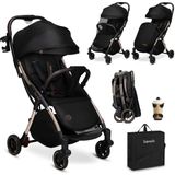 Lionelo Julie One, lichte buggy 6,65 kg, geschikt van geboorte tot 4 jaar of 22 kg, compact en ideaal voor reizen, opvouwbaar voor in het vliegtuig, verstelbare rugleuning, schokdemping voor baby's en