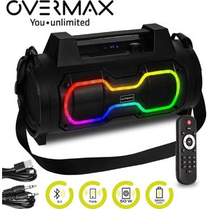 Overmax Soundbeat BOX - Draadloze Bluetooth Luidspreker - Draagbare Speaker - 50W - 8 uur - FP-radio