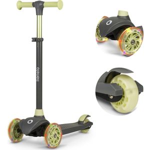 LIONELO Jessy Balanceerroller voor kinderen van 3 jaar tot 50 kg, lichte driewieler-kinderstep met hoogteverstelling, led-wielen en antislip platform