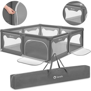 Lionelo Willow XL - Box voor baby's - vanaf 0-48 maanden groot oppervlak 187 cm x 207 cm x 68 cm